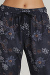 Zivame Buttersoft Knit Poly Pyjama Set - Navy Peony — thumbnail 6